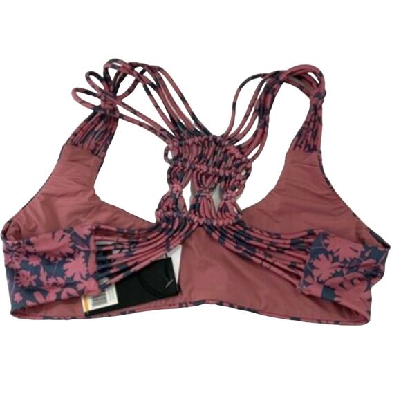 Dolce Vita Women's Macrame Bralette Bikini Swim Top Rose Large NEW - Picture 5 of 6